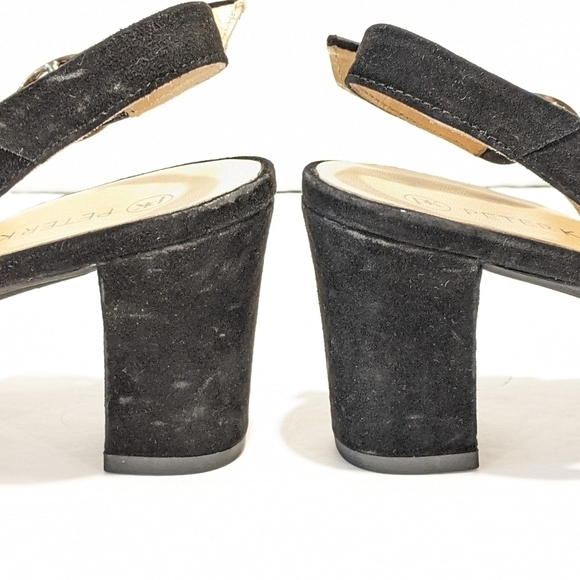 PETER Kaiser black suede sling back heels sz 6.5 - Picture 14 of 16